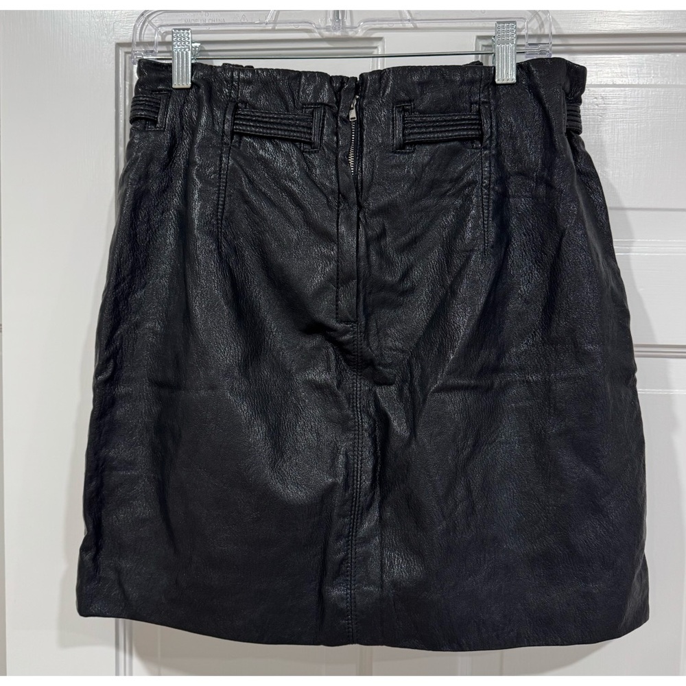 Free People Women’s Black Faux Leather Mini Skirt